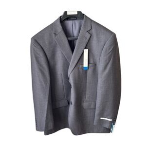 NWT Perry Ellis Men's Gray Two-Button Suit Jacket Slim Fit Sz 44R